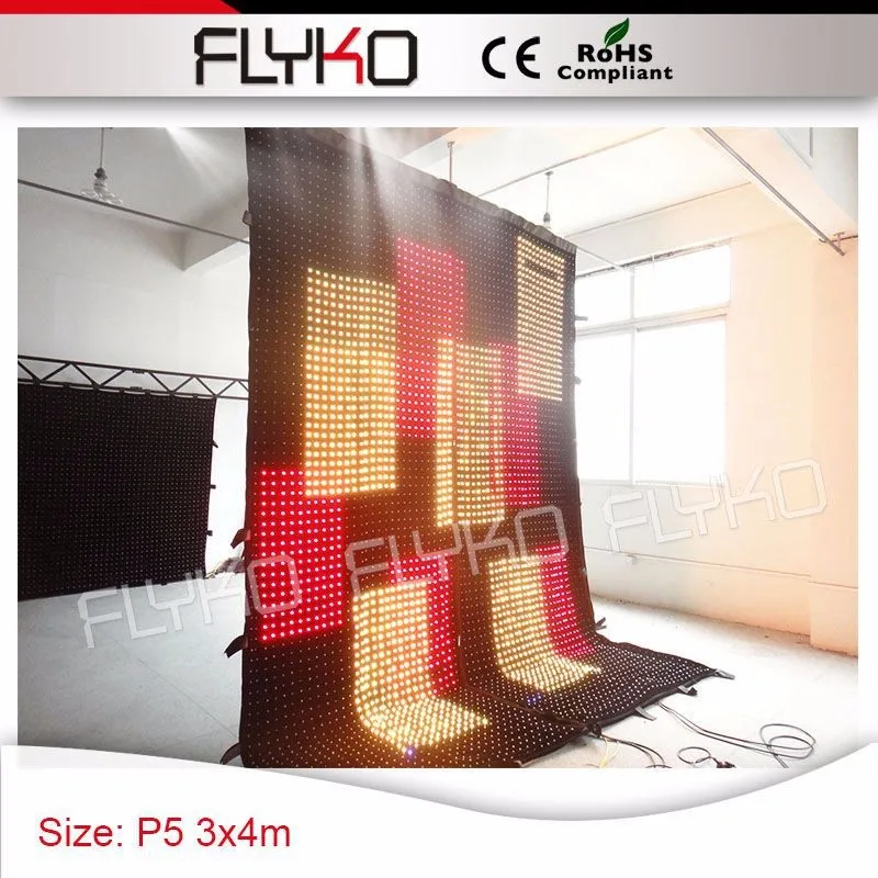 P5 3x4 м видео дисплей новый дизайн удивительный свет настенный светодиодный занавес