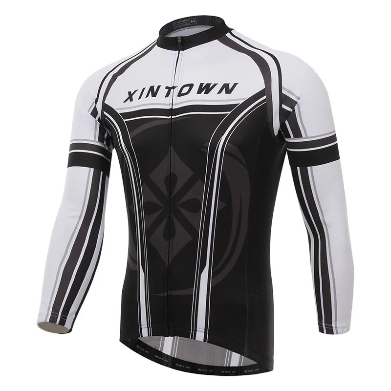 XINTOWN Pro Cycling Men's Cycling Jerseys Black Mountain Downhill Bike