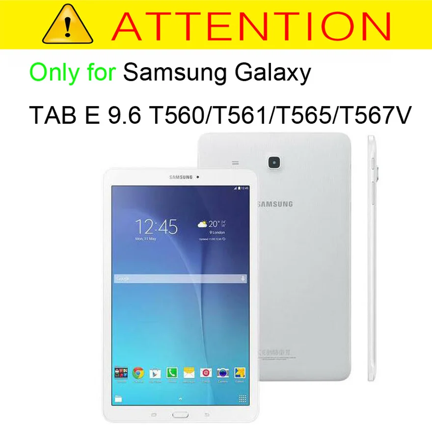 Ультратонкий чехол для samsung Galaxy Tab E 9,6 T560 T561 T565 T567V 9," планшет с Откидывающейся Крышкой из искусственной кожи, защитный чехол+ пленка+ ручка