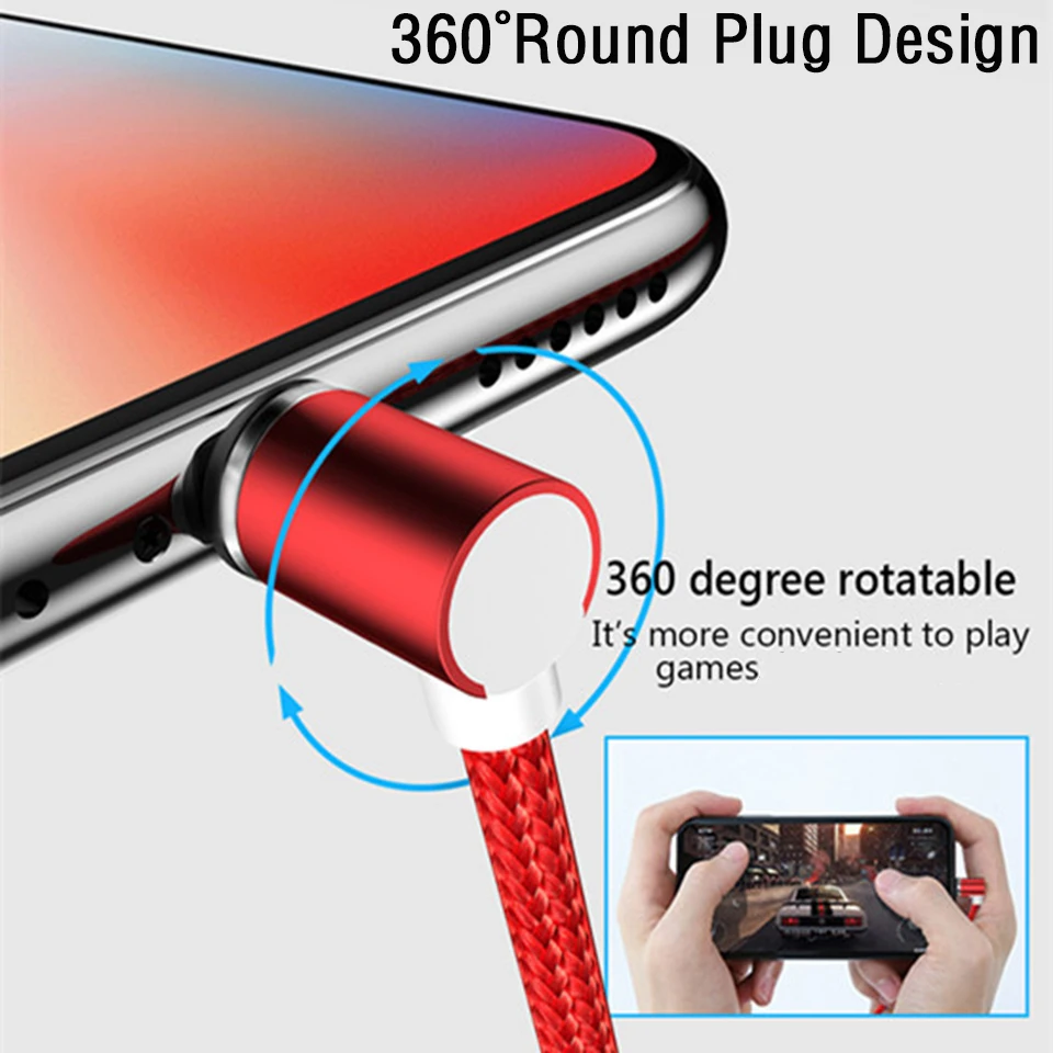 90 градусов Магнитный кабель Micro Usb Type C для iphone X XS зарядный провод Kabel Xiaomi Samsung A50 A80
