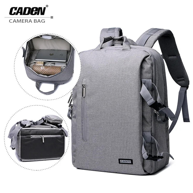 CADEN Waterproof SLR Camera Backpack Fashion Outdoor Travel Camera Bag Anti-theft Backpack