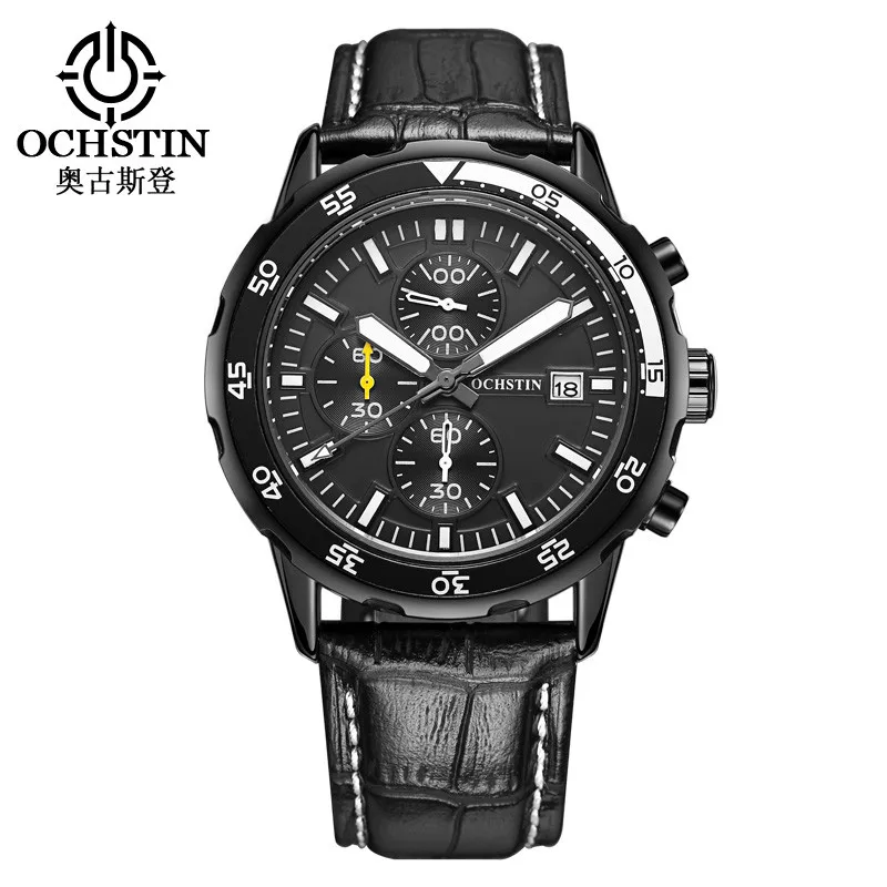 Watches Men Luxury Brand OCHSTIN Quartz Watch Men Leather Watch Fashion Casual Sports Wristwatch Male Clock