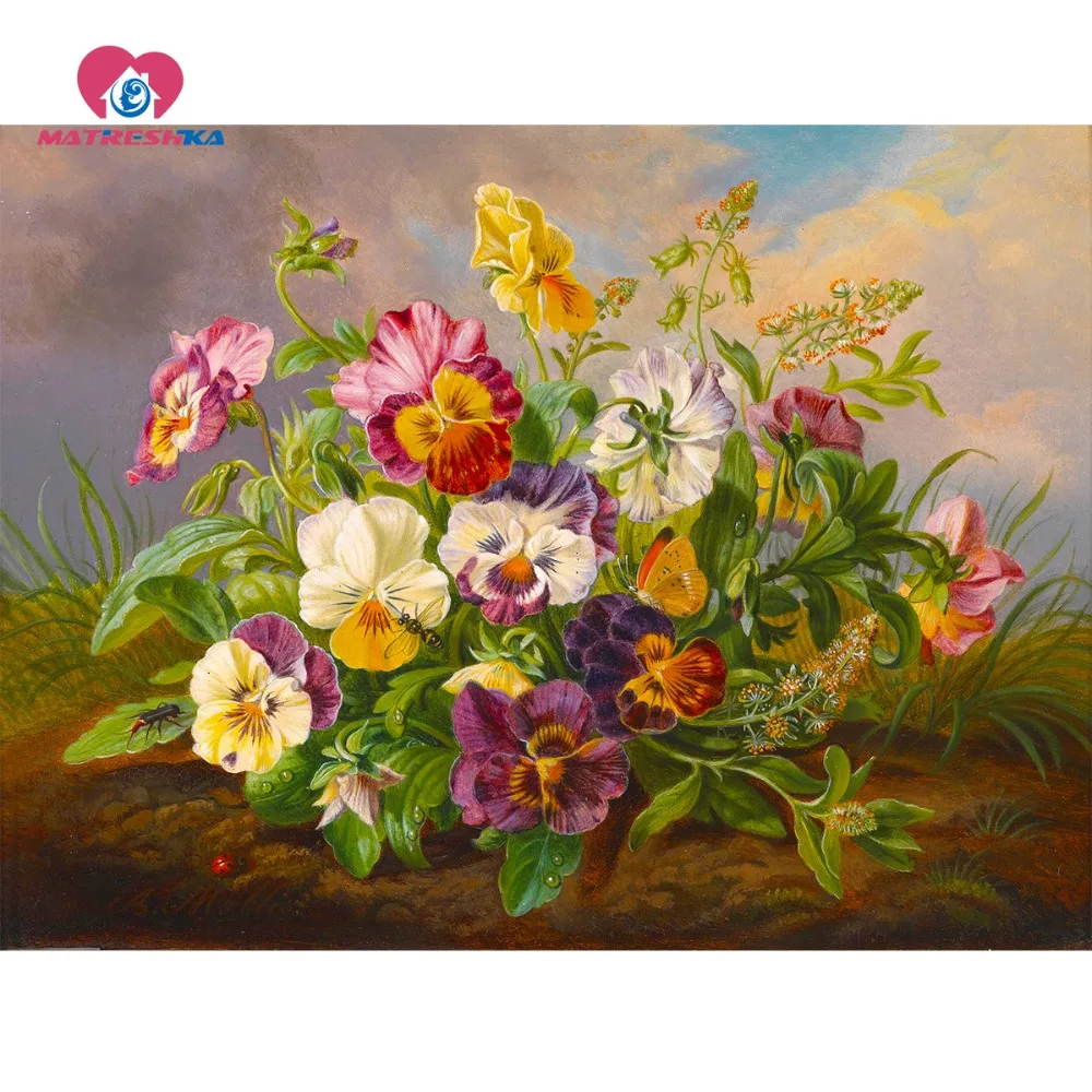 Diamond painting flowers Diamond mosaic sale Paintings rhinestones