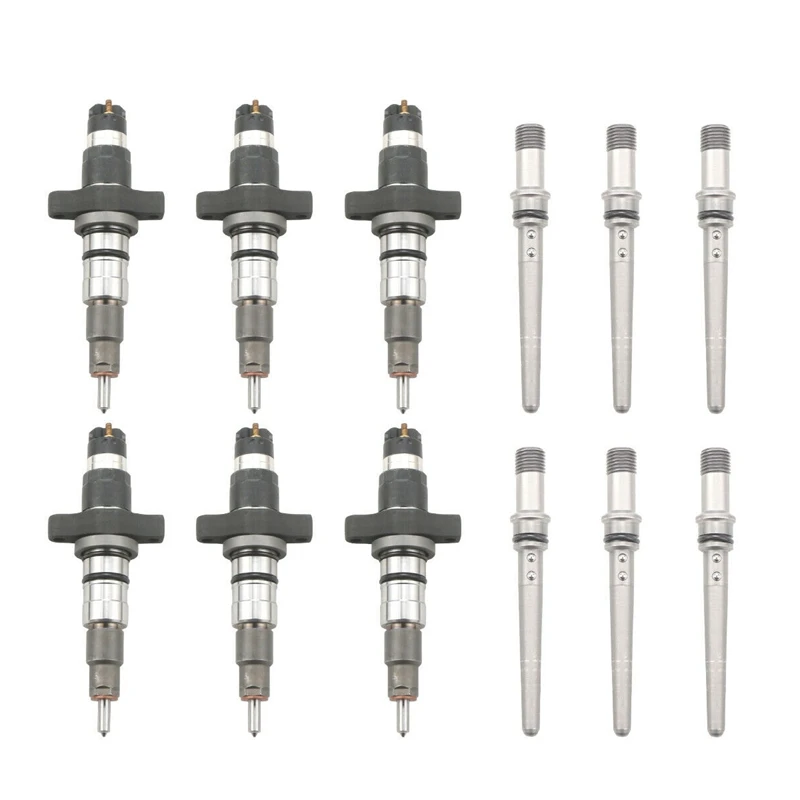 

Set(6) Crude Oil Injector With Connector Tube Set For 04-09 Dodge Ram Commins 5.9L