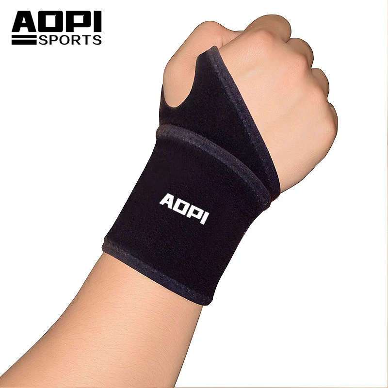 AOPI 1 Pcs Wristbands Black Pressurizable Wrist Support Sweatbands