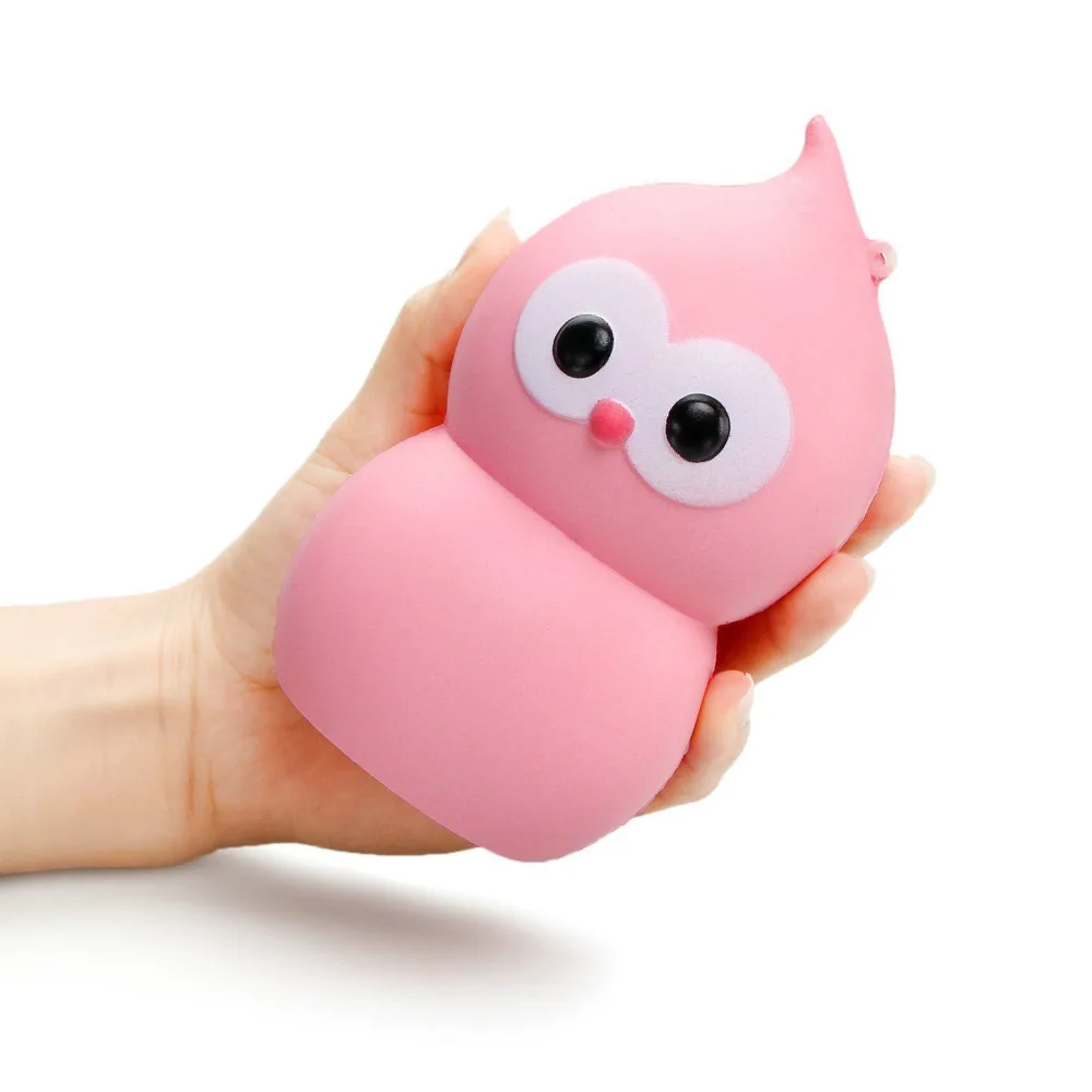 Squishies Kawaii بقي البومة اسفنجي بطيئة ارتفاع لينة ضغط محشوة لعب الاطفال المحمول شريط لتعليق الهاتف المحمول متعة ضغط الإفراج هدية