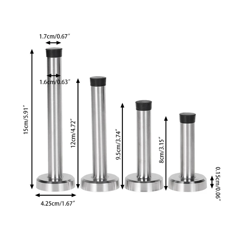 Door Stop Stopper Bumper Wall Mounted Protector Sound Dampening Stainless Steel silicone door stopper door stopper bumpers door stopper