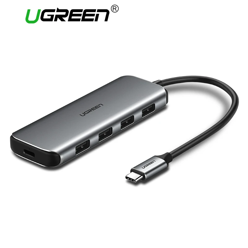 

Ugreen USB C HUB Aluminum USB 3.0 HUB 4 Ports Type C 3.1 Splitter with PD for MacBook Pro Samsung Galaxy S9/S8/Note 9 USB-C HUB