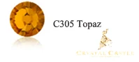 Хрустальный замок 4А блестящий цвет 1 Стразы для рукоделия стеклянные хрустальные стразы горячей фиксации дизайн ногтей блестящие стразы горячей фиксации для одежды - Цвет: C305 Topaz