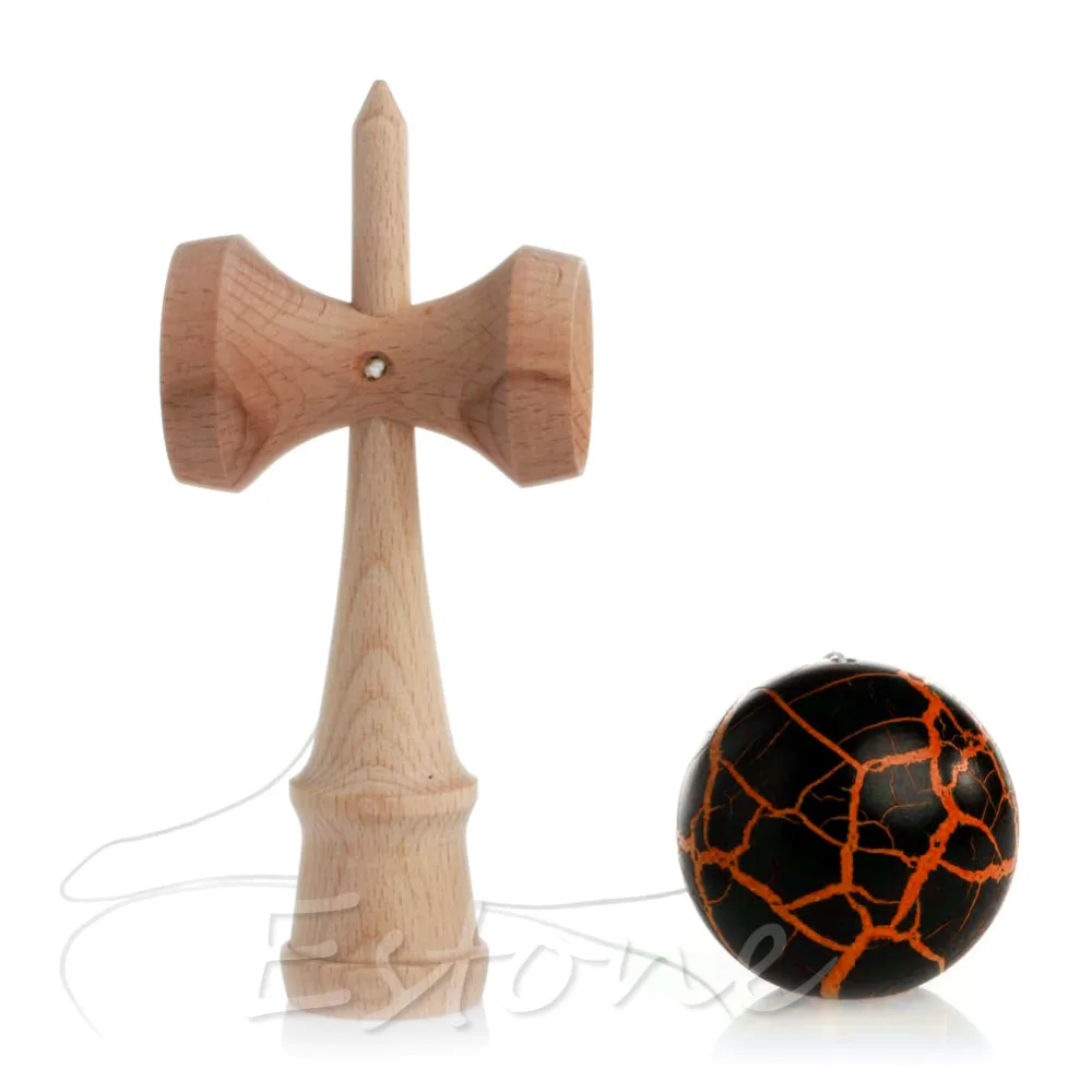 HBB 1 шт. Детская безопасность трещина шаблон игрушка бамбук Kendama Лучшие Деревянные