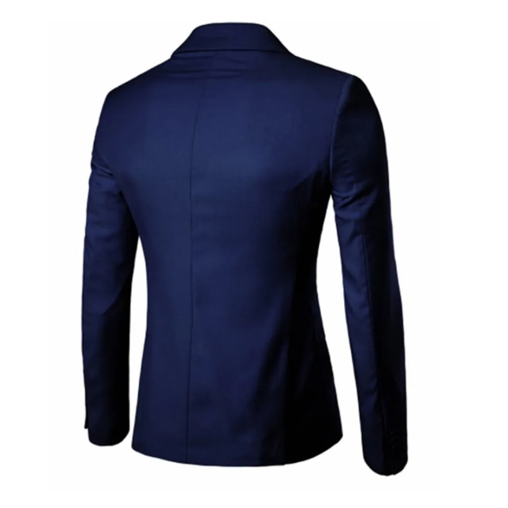 Мужской пиджак, стильный Повседневный однотонный Блейзер, деловой костюм для свадебной вечеринки, homme terno masculino d90719