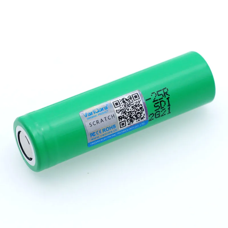 VariCore 18650 2500 mAh аккумуляторная батарея 3,6 V INR1865025R 20A разрядные батареи для использования в электронных сигаретах