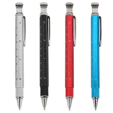 Novel Multifunctional Screwdriver Ballpoint Pen Phone Bracket Level Pens