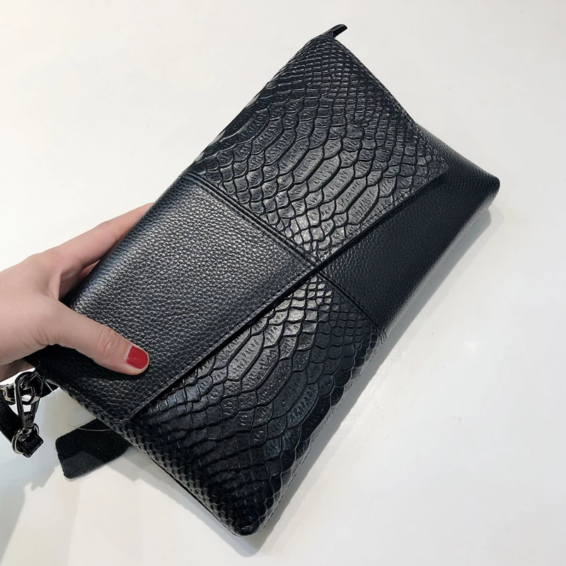  Fashion Women Clutch Bag Elegant Genuine Leather Female Envelope Bag Clutch Evening Bag Female Clut