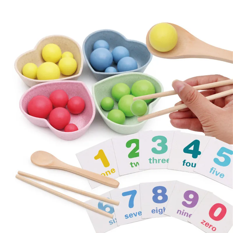 

Child Math Toys Kids Early Educational Toys Clip Beads Multi-functional learning Toy For Children Montessori Wooden Toy