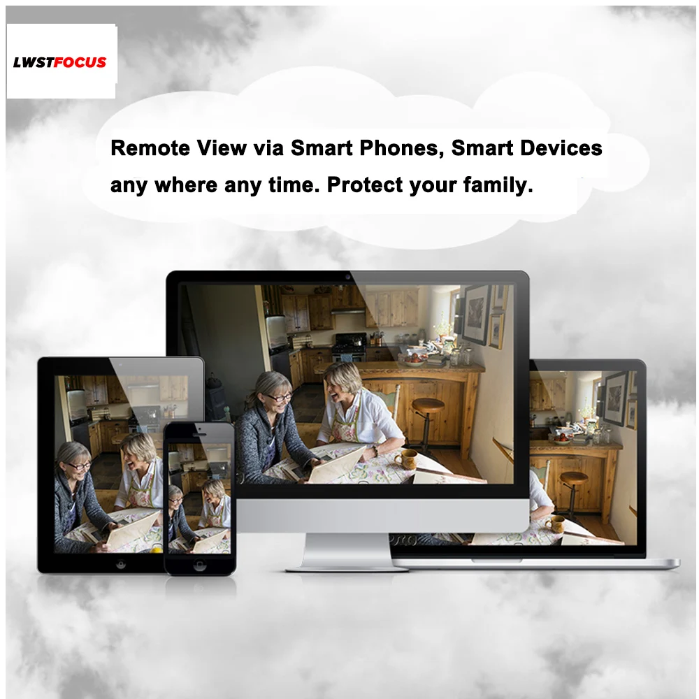 Lwstfocus 4ch AHD 1080n DVR безопасности Камера Системы 2 шт. 1080 P всепогодный пуля