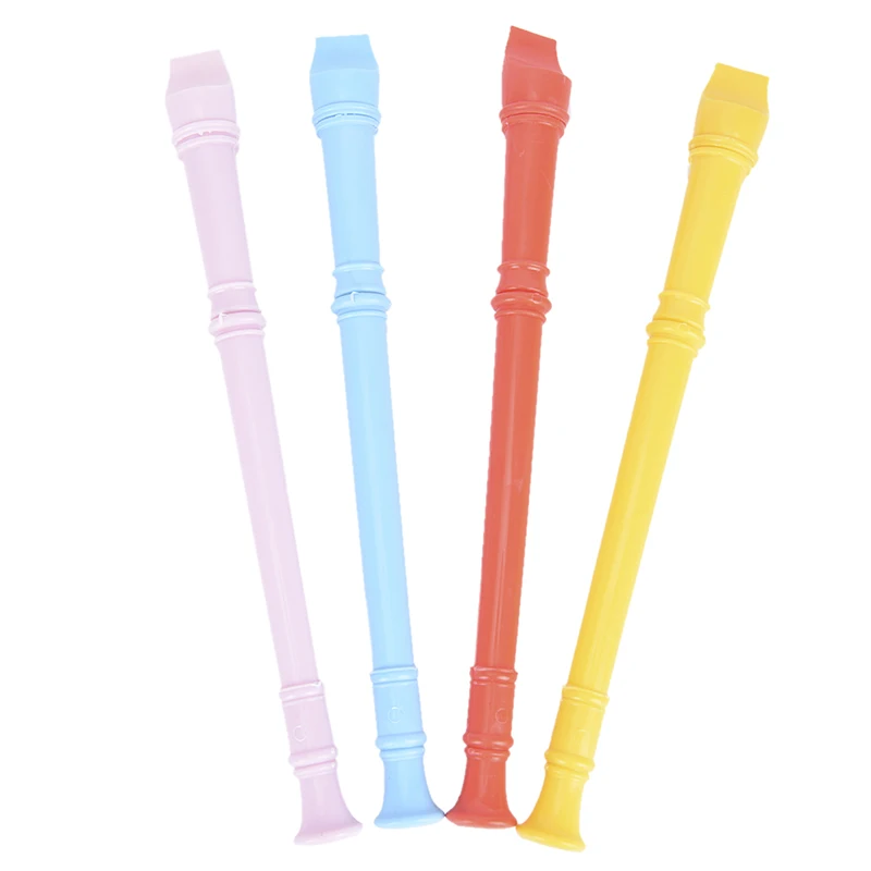 

Plastic Musical Instrument Recorder Soprano Long Flute 6 Holes random color