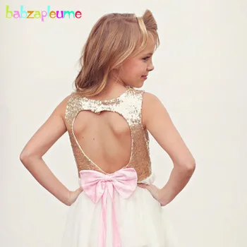 

2-8Years/Summer Baby Girls Clothes Infant Party Princess Dress Sleeveless Lace Cute Toddler Dresses For Children Clothing BC1298