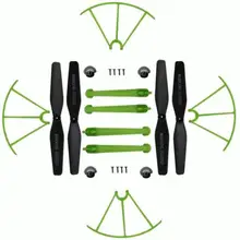 MACH посадочная площадка+ Лопасти пропеллера+ протекторы пропеллера Запасной набор для Syma X5HW X5HC, зеленый+ черный