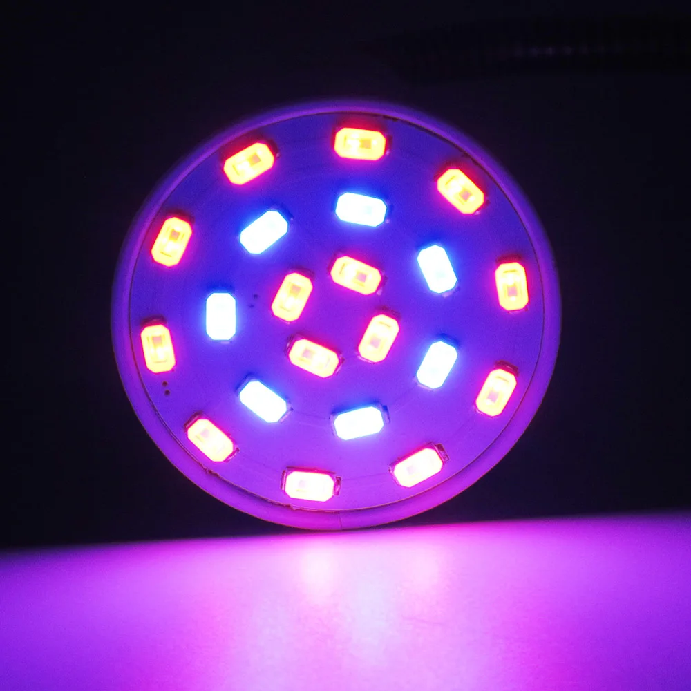 SMD LED лампада cfl свет для выращивания E27 220V полный спектр комнатных растений лампа