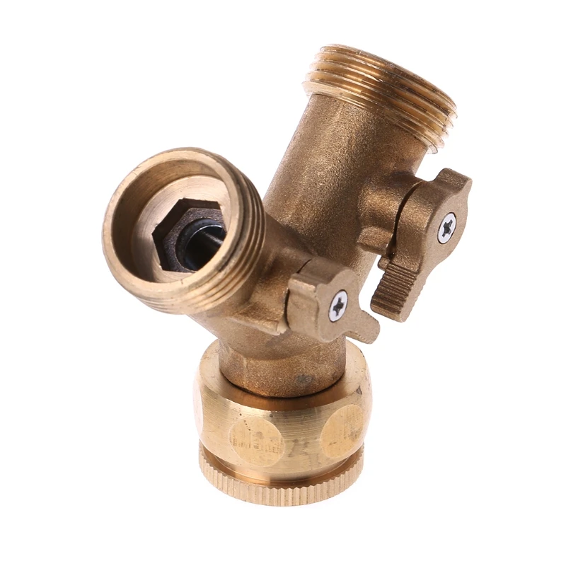 

Brass Water Pipe Tee Connector Turn One Tap Into Two With Independent Switch
