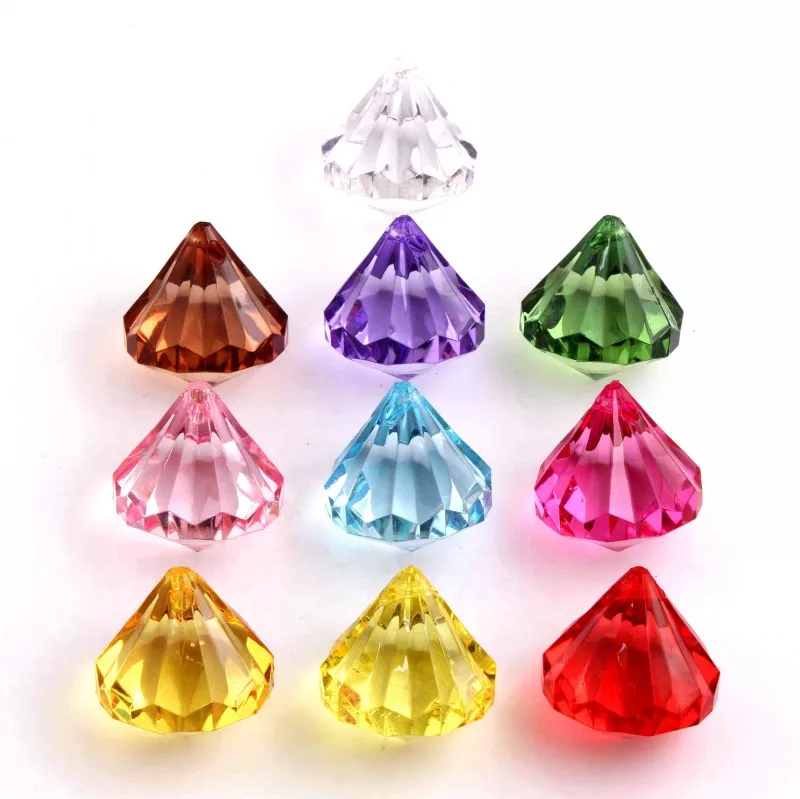 

OYKZA Colorful Chunky Acrylic Pendant for Girls Baby Necklace Jewelry 30MM 32pcs a lot