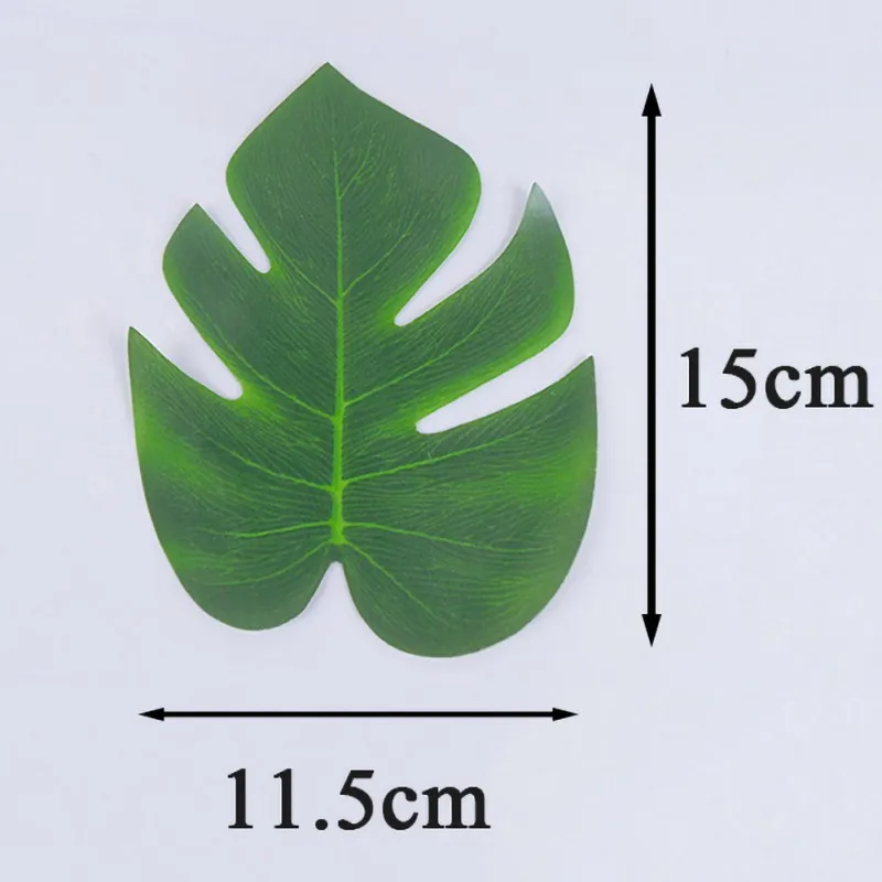 12 шт. искусственные тропические Пальмовые Листья зеленые джунгли растения для свадебной вечеринки украшения дома и сада