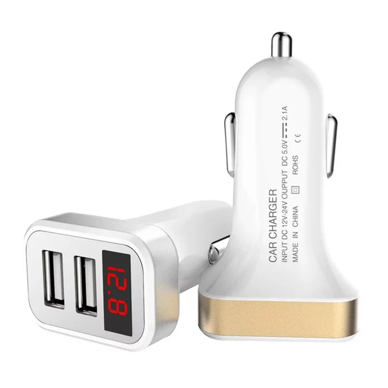 Dual USB Port LED Display Cigarette lighter Car Charger (6)