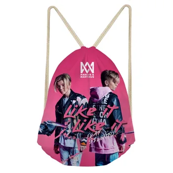 

ThiKin Marcus and Martinus Printing Mini Drawstring Bags Women Backpack for Girls Fashion Rucksack Softback Best Children Gift