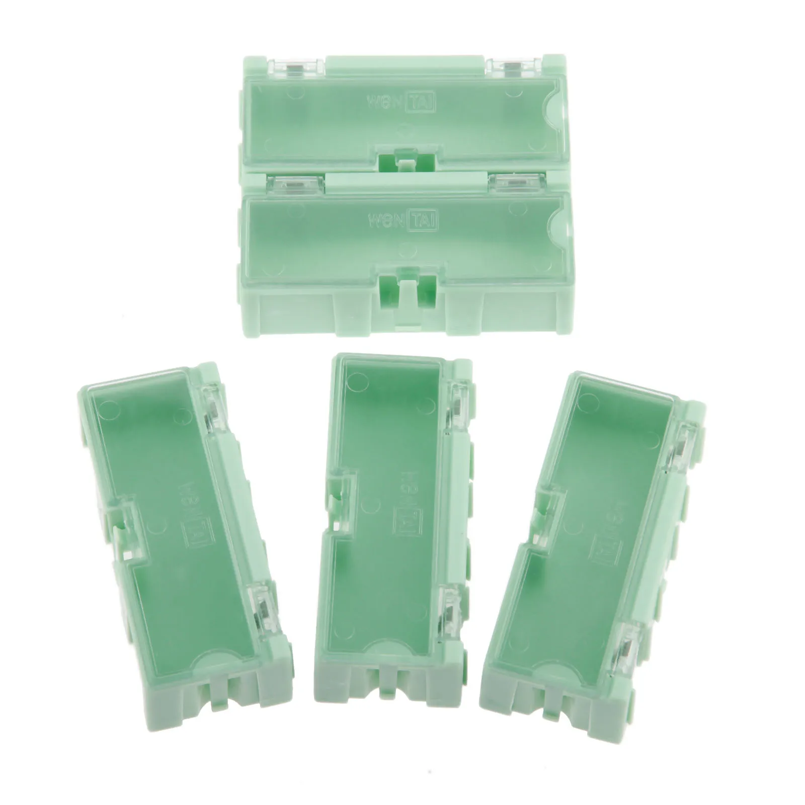 

DRELD 5Pcs SMD SMT Component Container Storage Boxes Electronic Case Larger Jewelry Case Tool Boxes Green 75*32*21mm