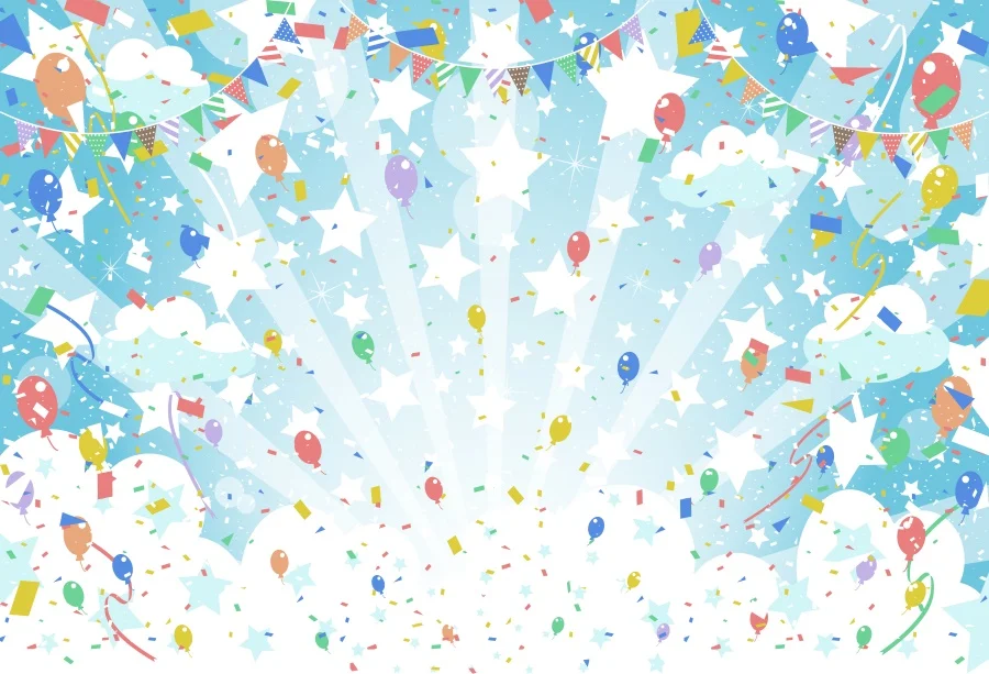 

Laeacco Light Bokeh Balloons Flags Baby Birthday Party Photography Background Customized Photographic Backdrops For Photo Studio