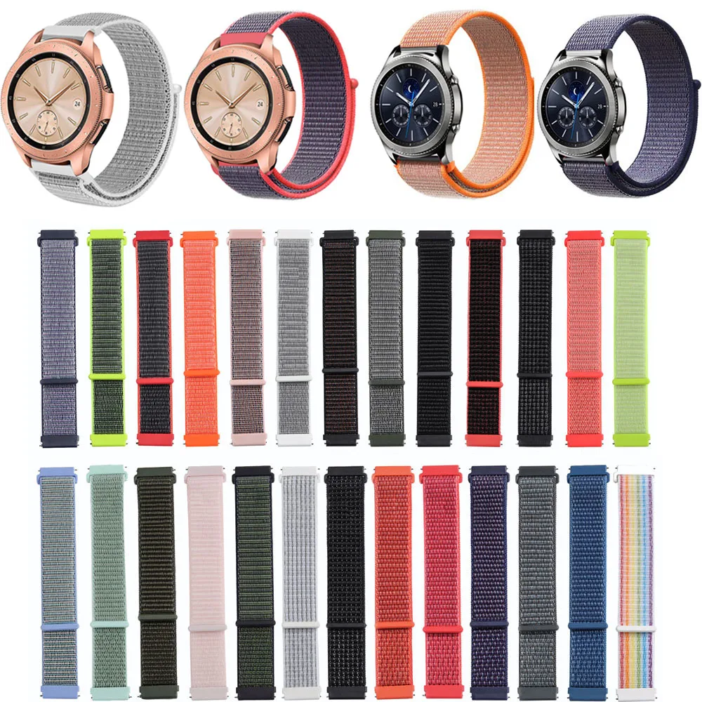 Нейлоновый ремешок с плетением для часов Samsung Galaxy 20 мм 22 46 42 браслета Gear S3 S2 Classic