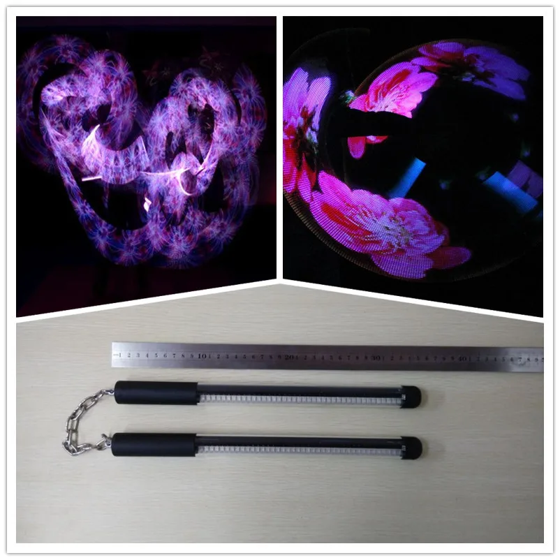 

Wecool new design program LED Nunchakus with USB and pictures show effects for Festive & Party Supplies