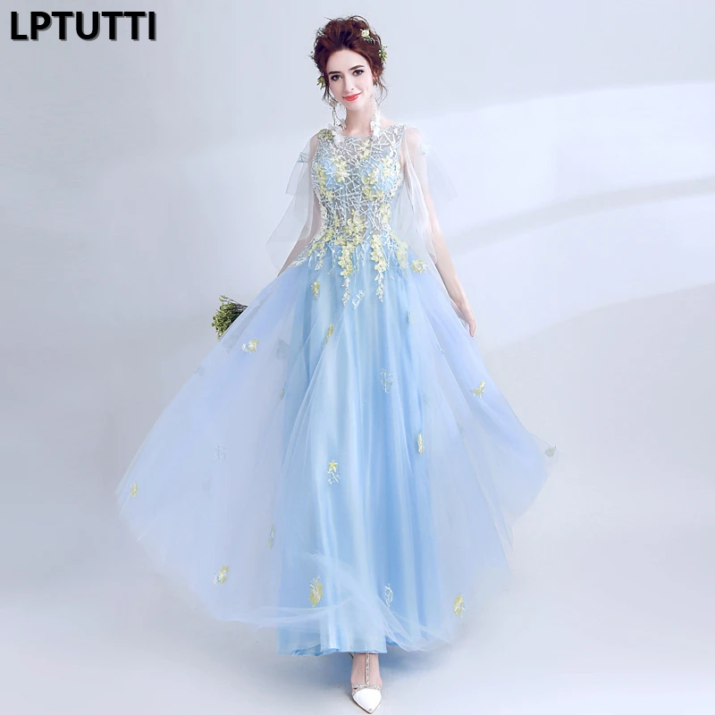 

LPTUTTI Embroidery New For Women Elegant Date Ceremony Party Prom Gown Formal Gala Events Luxury Long Evening Dresses