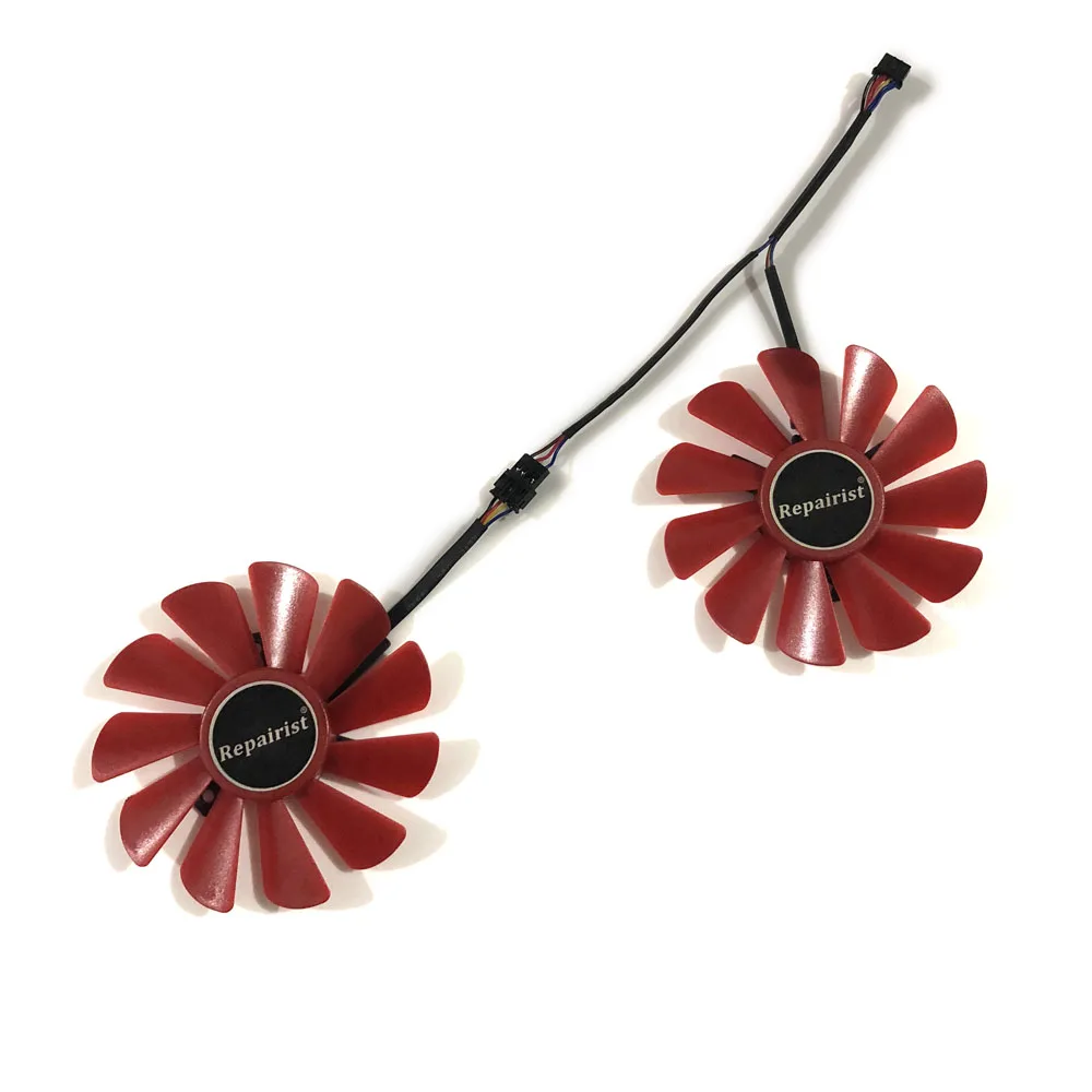 2pcs/set FDC10U12S9-C XFX RX480 RX570 GPU VGA Cooler Fan For HIS RX 570 RX470 Video Graphics Card Cooling As Replacment