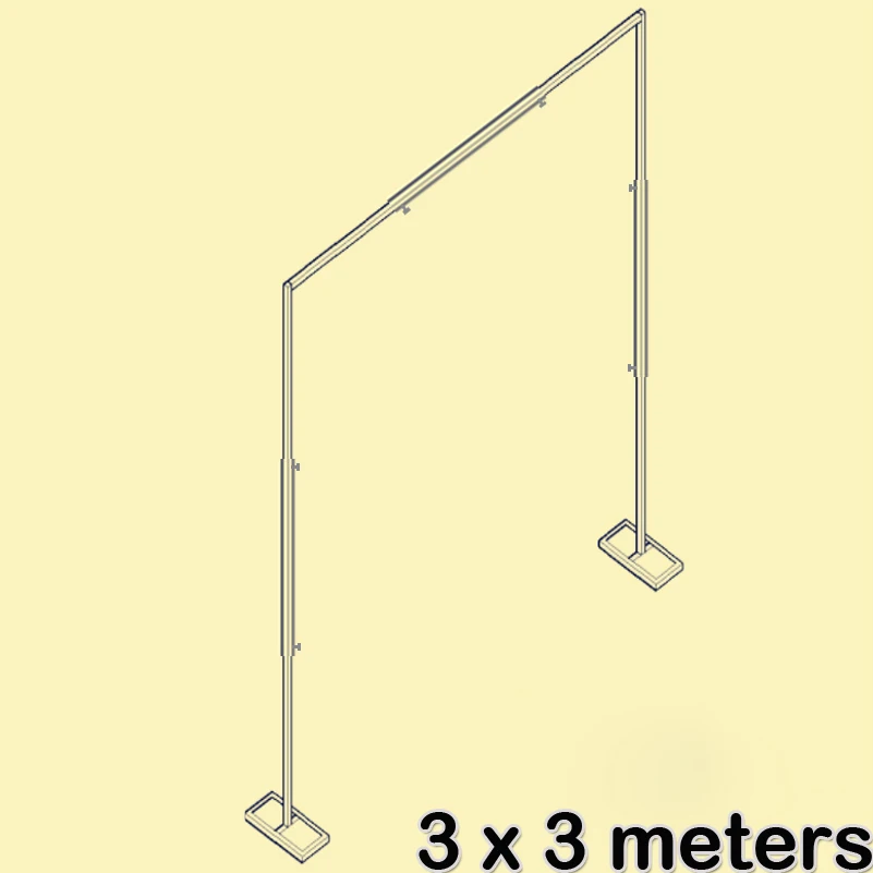 Свадебные украшения драпировочный полюс/труба фон 3x3 метра/3x4 м подставка рамка железная Квадратная Структура, товары для дома и сада Вечерние