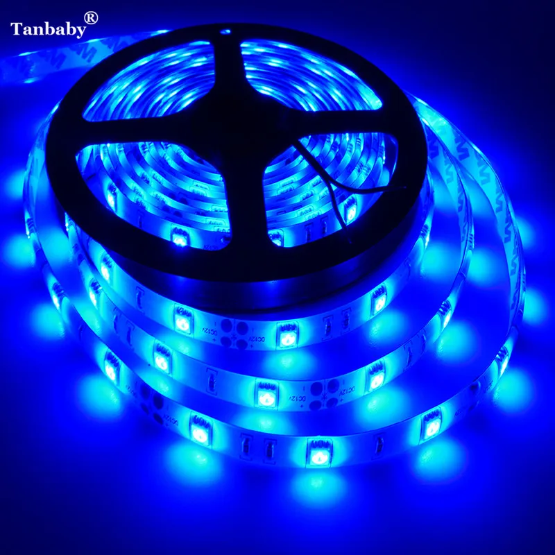 

Tanbaby SMD5050 LED Strip DC12V 5M 150LED Flexible Ribbon Tape Non-waterproof & waterproof White RGB Luces decoraHome Bar KTV