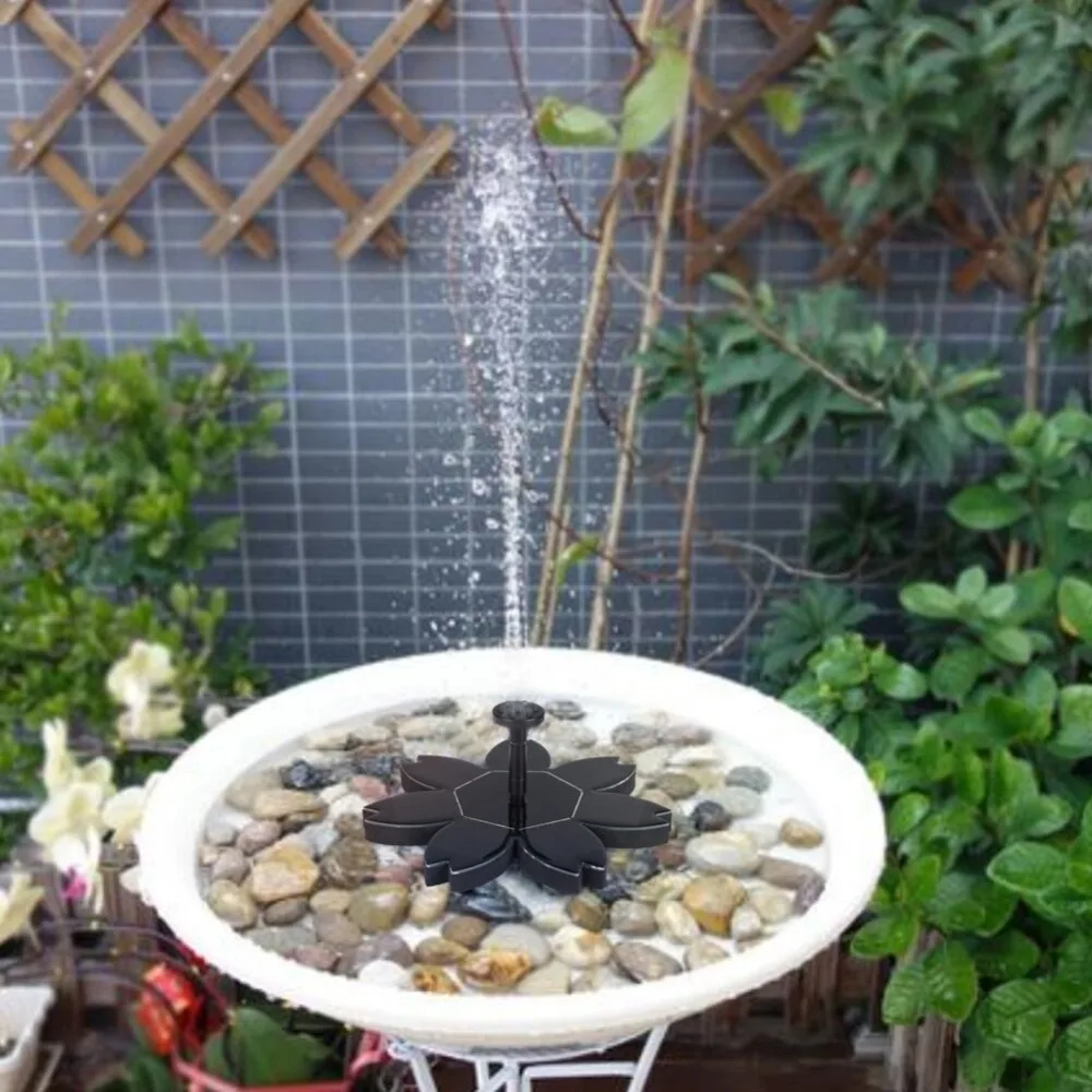 3 Types Solar Fountain Water Fountain Flower Round Shaped Garden Decoration Electric Fontaine Solaire Waterfall Bird Bath Pump