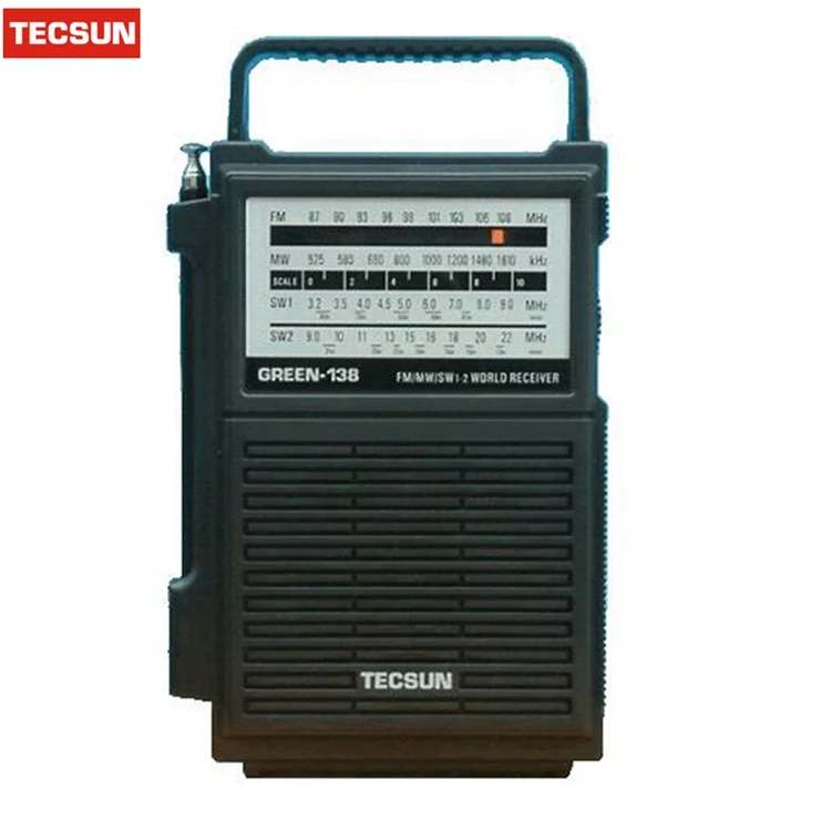 TECSUN GR-138 цифровой FM/AM радиоприемник аварийный фонарик радио встроенный динамик ручной генератор энергии радио Прямая