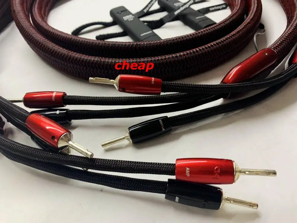 Redwood Speaker Cable Pair 2.5M Silver Spade Plugs 72V DBS audioquest cable | Электроника