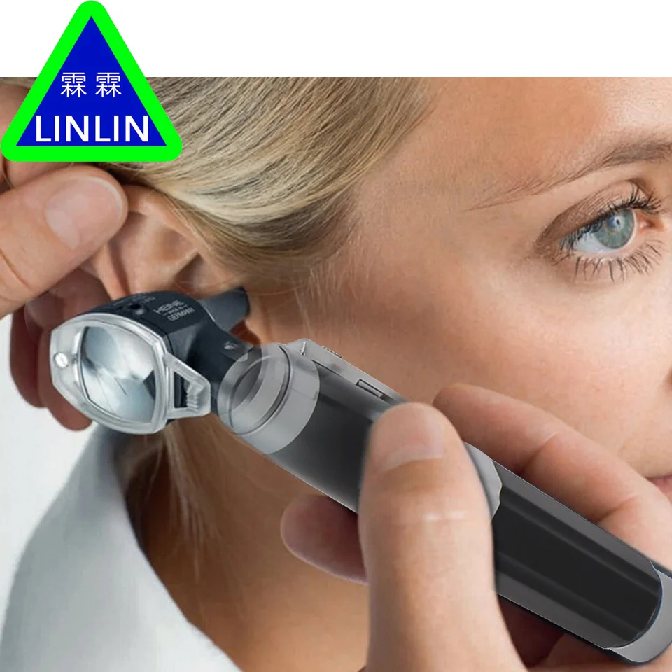 

LINLIN Medical Otoscopio Diagnositc Kit Ear Care Pocket Portable LED Otoscope Diagnostic Set with 8 Tips ear detection