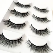 Hbzgtlad 5 пар Толстые Накладные ресницы черные длинные 3d норковые накладные ресницы профессиональные норковые ресницы макияж ресницы 3DT-09