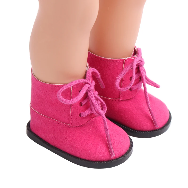 18 дюймовая кукольная одежда для девочек, розовый свитер, повседневный костюм с обувью, американское платье для новорожденных, детские игрушки, подходят для 43 см, детские куклы c46
