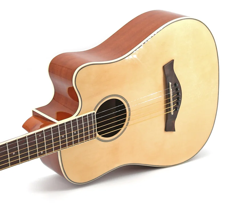 36 дюймов Ель Sapele Акустическая гитара Начинающий cutaway гитара блики Акустическая гитара