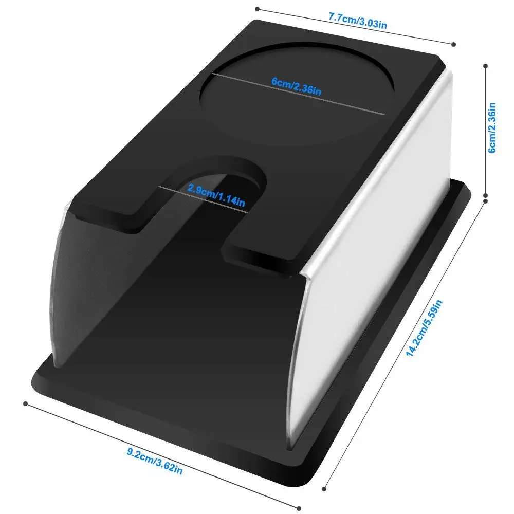 Goede MICCK Rvs Siliconen Tamper Mat Espresso Koffie Tamper Stand Aanstampen Houder Rack Barista Tool Koffie Accessoires