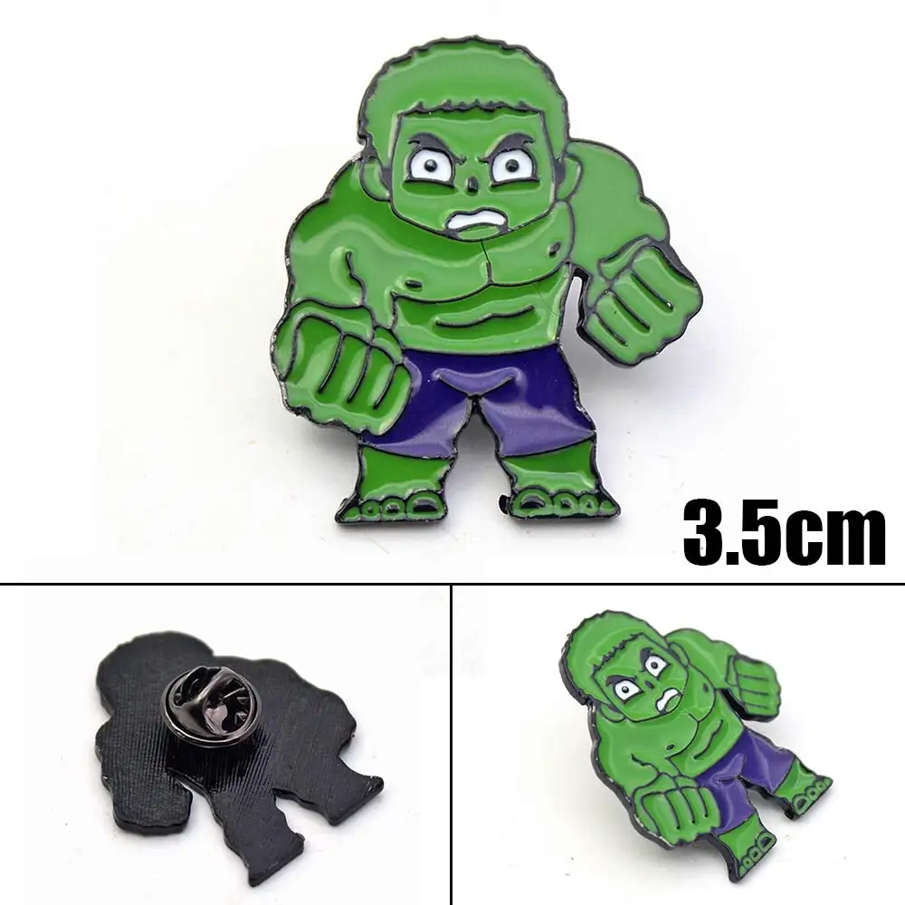 

Superhero Hulk Badge Pin Marvel Avengers Symbol Metal Hard Enamel Lapel Brooch Chest Button Cosplay Collection Ornament Jewelry