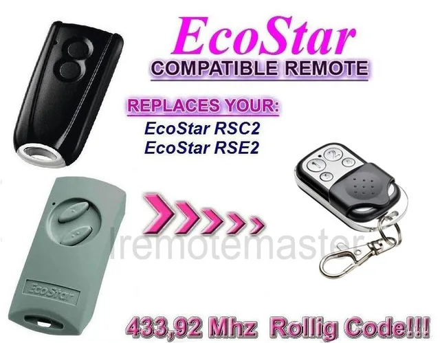 Hormann Ecostar RSE2 RSC2 comaptible Handsender 433 МГц плавающий код дистанционного управления