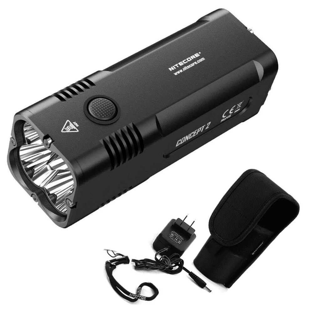 

Free shipping 2018 NEW NITECORE Concept 2 C2 6500 Lumens 4 x CREE XHP35 HD Rechargeable Outdoor Camping Searching Flashlight