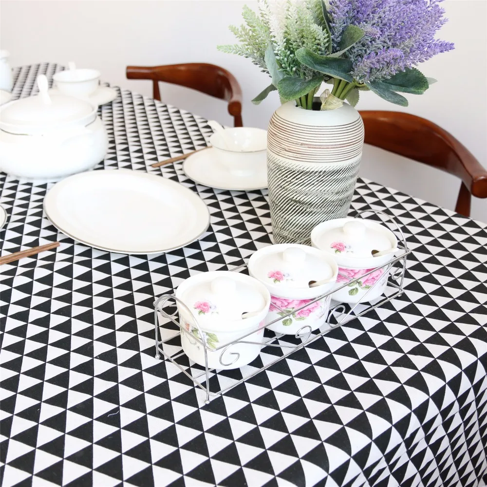 Beddingoutlet Black Triangle Tablecloth Cotton Linen Dinner Simple Beddingoutlet Black Triangle Tablecloth Cotton Linen Dinner Simple Table Cloth Macrame Decoration Lacy Cover Europe Hot In Tablecloths From Home