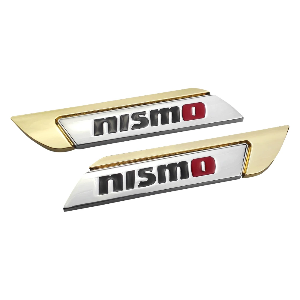 Для Nissan Nismo сбоку сзади Стикеры для Juke Tiida листьев Altima Qashqai Teana X trail Примечание Fender эмблема Авто аксессуары защитить